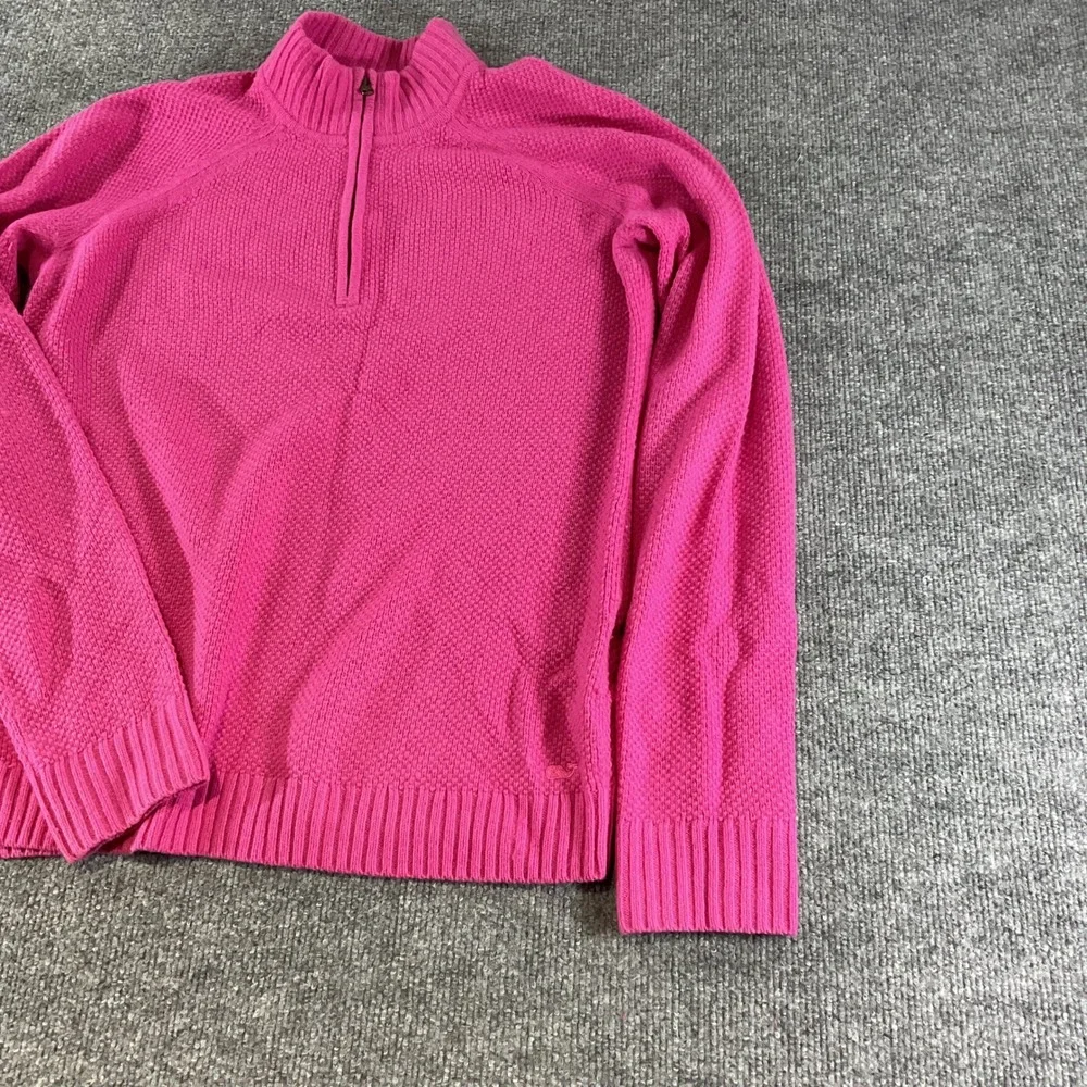 Vineyard Vines Pink Wool Cashmere Blend Quarter Zip Sweater Womens Medium